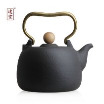  Taiwan kiln Kung Fu tea set old pottery pure copper girder five elements teapot tea kettle high-end recommendation