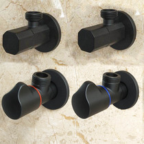 Black triangle valve Household thickened cold water heater All copper water stop valve Basin vegetable basin Toilet valve switch European style