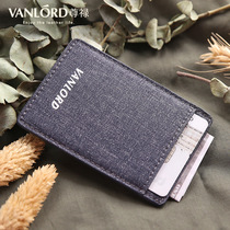 Ultra-thin card Bag Denim Business Mens Youth wallet Korean bank card set small personality card holder mini