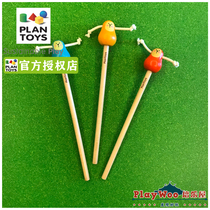 Spot original imported PlanToys monkey pencil Cute animal shape wooden pencil school gift