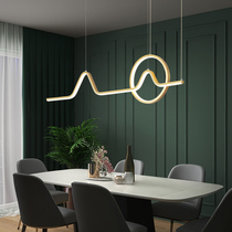 Nordic led lamps modern simple lighting creative personality art bar lamp cafe restaurant golden chandelier