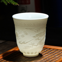 Single cup goat fat jade lingo cup gov tea cup ceramic single tea cup tasting tea cup tea tea tea tea set