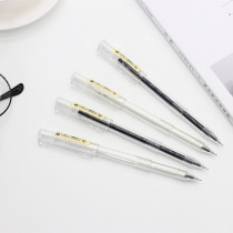 Chenguang Benwei gel pen Transparent pen full needle tube Student office carbon signature water pen 0 5mm black