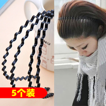 Minimalist black wash face anti-slip toothed hair stirrup Liu Sea pressure hair head hoop lady Adult hairpin plastic hair clip headwear