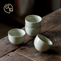 Drinking herbal ash glaze tea cup household Japanese kung fu tea set personal special cup ceramic master cup single cup