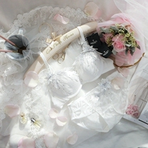 Micisty Mei Xi Di underwear set womens white wings comfortable soft steel ring gather Net red bra