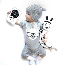 British next kid Nordic baby cotton summer jumpsuit baby going out tide brand romper newborn romper