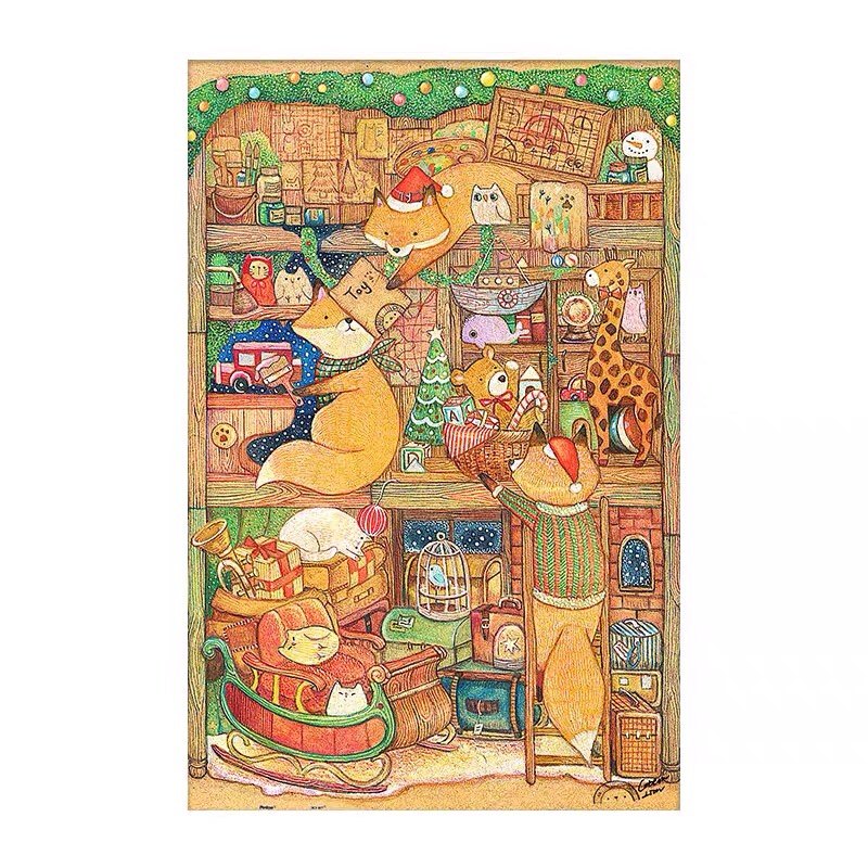 Out of print 3D-JP 600 pieces plastic puzzle Cotton Lion - The Fox's Christmas Shop 3djp