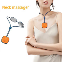 New cervical spine massage instrument EMS pendant type portable double pulse neck massager hot compress push and take the neck guard