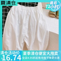  Summer childrens three-point pants boys baby shorts new boys and girls casual loose pants small and medium childrens clothing bloomers