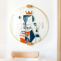 King Queens Living Room Creative Wall Decor Bedroom Bedside Transparent Hanging Wall Decor Pendant Acrylic Wall Art