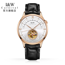 (Personality hollow design) IW watch mens brand automatic mechanical watch waterproof niche light luxury fashion belt