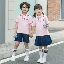 Kindergarten Garden Clothing Summer Clothing Primary School Uniforms Pure Cotton Slim Fit Children Class Clothes College Wind Short Sleeve Graduation Photo Suit