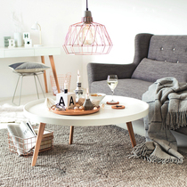 Jin Master Nordic Wind Solid Wood Sofa Corners A Few Small Tea Table Creative Table Small Family Style Living Room Combined Round