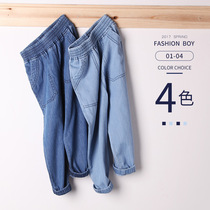 Boys jeans Spring and Autumn new children loose cotton trousers baby casual baby anti mosquito pants summer thin models