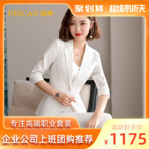 DEECAN High-end General Manager Western Suit Suit Woman 2022 Early Spring Korean Version Goddess Van Pro Fashion Dress Dress Dress