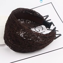 Teeth temperament adult fabric hair hoop white hair card Korean silk yarn widened side pressure hair head hoop Korean hair buckle