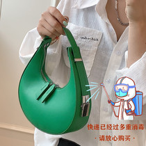 France Cone Koery genuine leather bag for women 2022 new tide 100 hitch a shoulder armpit and a foreign air and a half-moon bag