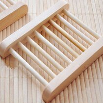 Simple soap tray essential oil handmade soap soap cleansing wood soap box soap holder Japanese bubble net wash face
