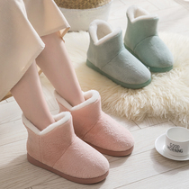Cotton slippers women autumn and winter bag with indoor home thick sole wool outside wear 2021 New bean cotton shoes winter