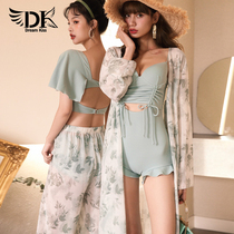 DK2022 New Swimsuit Womens Split Pure Desire Wins of Three Covered Belly Sexy Bubble Spa Swimsuit Women