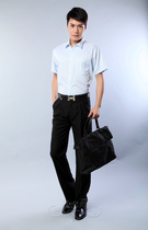 Men's pants summer thin casual straight loose black slim men's business pants men's wide suit pants