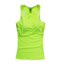  Casual sports vest Womens fitness yoga suit with chest pad Quick-drying high stretch fabric I-shaped tight sleeveless vest