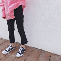 Girls foreign gas Bell pants 20 spring and autumn Korean version of new childrens small children elastic self-cultivation casual bottom pants tide
