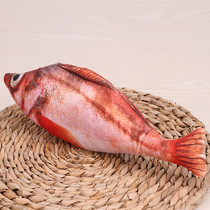 Mint cat toy fish with zipper new saury red rock fish cat battle fish full length 30CM