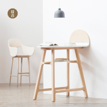 Cheung Yin Dali bar table light luxury Nordic simple solid wood bar small apartment foldable home balcony partition table