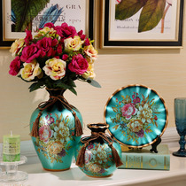 American ceramic vase Three-piece set Living room Bogu frame craft ornaments European home decorations Creative gifts