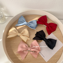 Ribbon bow clip headdress hairclip back top clip girl Net red headdress temperament Joker Korean hair card