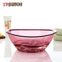 Japanese fashion ingot padded plastic washbasin baby wash basin household wash basin transparent vegetable basin laundry basin