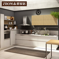 Zhibang cabinet simple kitchen cabinet quartz stone custom kitchen whole countertop customized simple American style