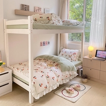 Cute girl heart quilt cover quilt cover sheets three-piece dormitory single girl three-piece bedding student accommodation