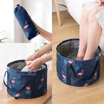Folding basin foot soak bucket Travel portable convenient and simple foldable bucket Portable travel bath basin bag