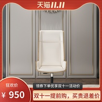 Modern minimalist lifting stainless steel gilded boss chair computer chair study home chair rotating light luxury office chair