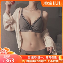 Bra women gather small chest adjustment type anti-expansion underwear thin seamless non-steel bra lace