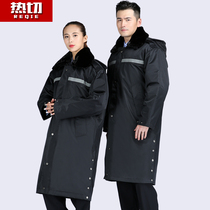 Security coat Cold clothing Winter extended thickened cotton clothing Men and womens property security clothing winter multi-functional cotton clothing