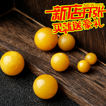 Natural Beeswax old honey loose beads round beads single 12 14 16 18 20mm Chanterelle yellow amber star and moon accessories