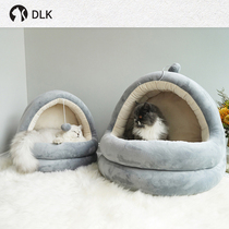 Cat Nest Winter Warm Enclosed Kitty Supplies Washable Teddy Dog Kennel Pet House Cat Bed Villa All Season Universal