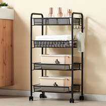 Small shelf kitchen rack removable storage trolley wrought iron layer rack cupping Tea Office hair salon