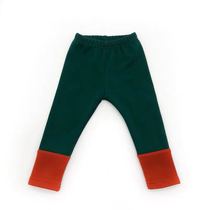 Super recommended orange and green velvet childrens leggings