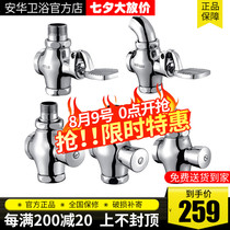 Anhua all-copper hand-pressed squatting toilet flushing valve Manual flushing valve Stool delay valve Foot flushing valve