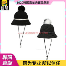 South Korea DESCENTE Disant 21 Autumn Golf Hat Women's Hair Ball Sunshade Warm Bucket Hat