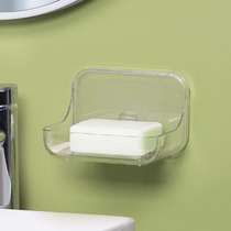 Soap box wall-mounted drain-free punch-free magic stick home bathroom soap transparent light luxury suction cup rack