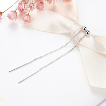 Round face face thin earrings earrings earrings line femininity long sterling silver simple short ear jewelry 2019 new trend