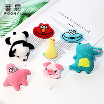 Doll brooch cute children cartoon panda crocodile bag clothes accessories pin female plush bear
