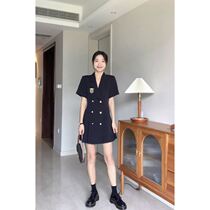 The Xun Shiguo Guo 99 Guo elevens Individual College Wind Double Volleyball Gold Buckle Display Slim One-piece Dress and Child Xia