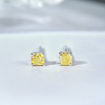 Happy Diamond White 18K gold earrings female fashion gold Yellow Diamond Jewelry earrings AU750 new products Valentines Day